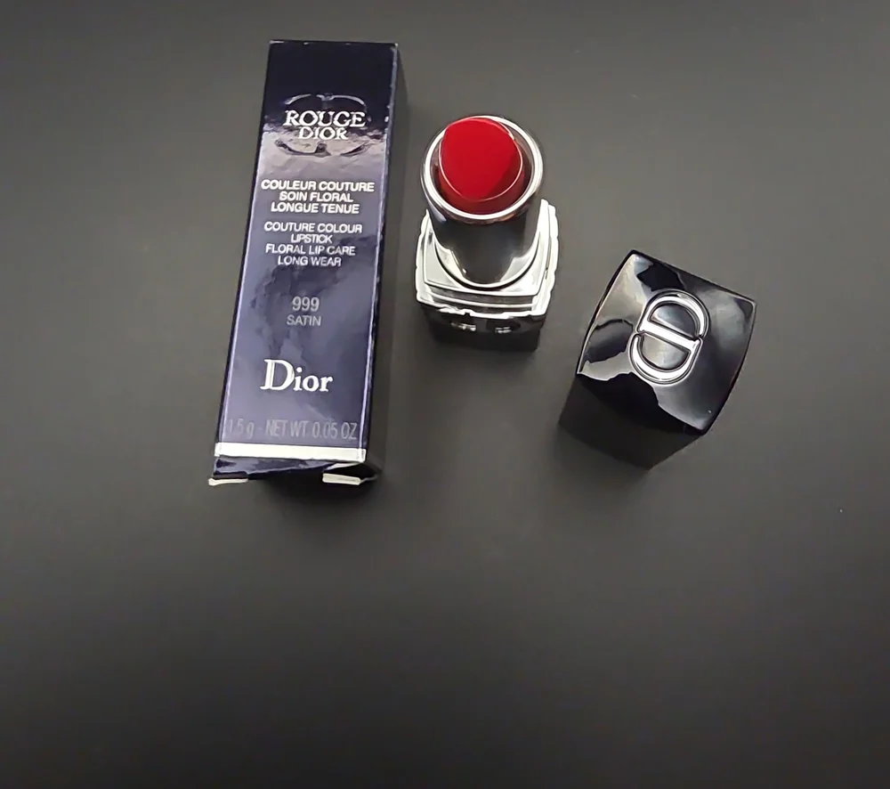 Dior Rouge Lipstick 999 Satin Vibrant Red